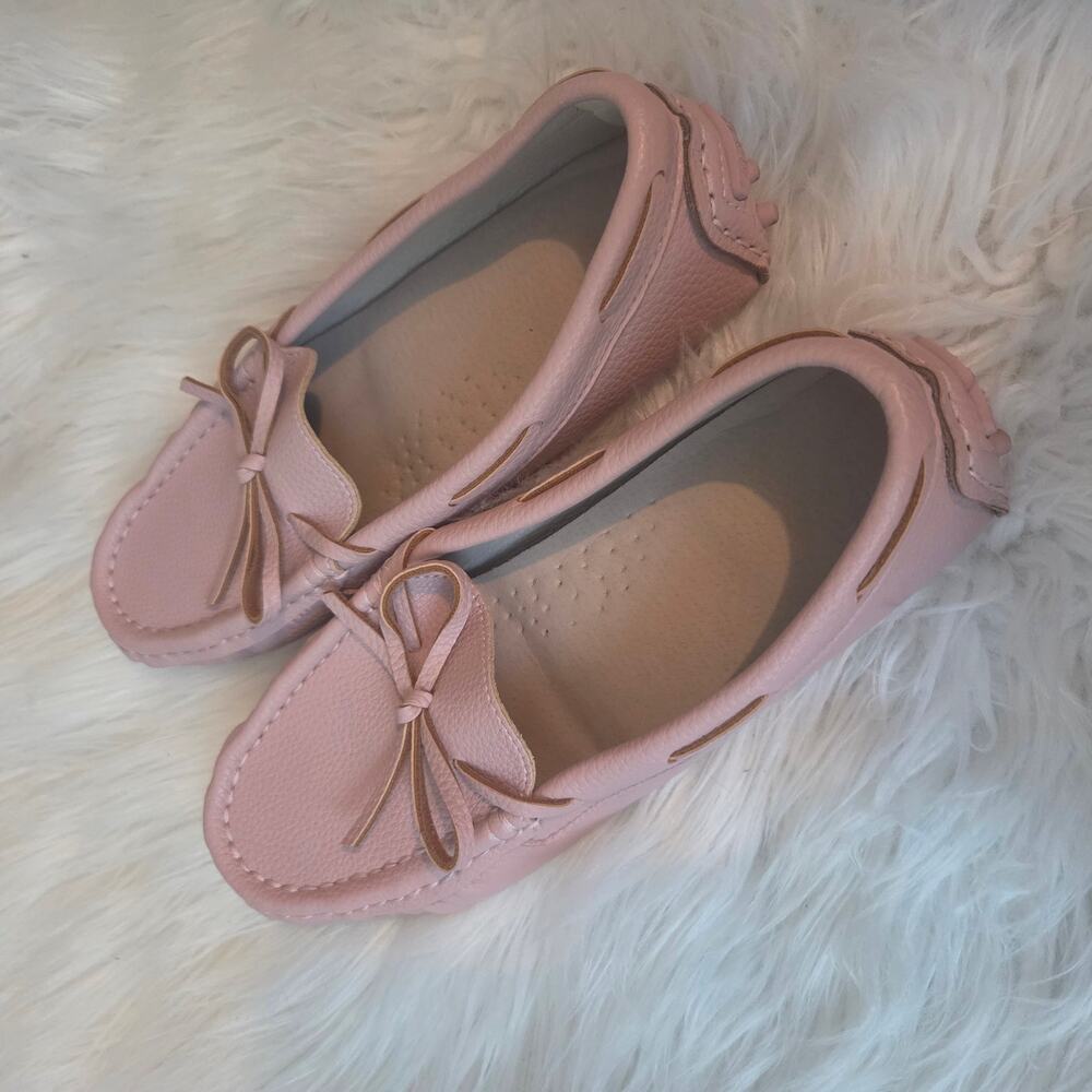 Pink Soft Sole Slip On Moccasins Sz 6.5
